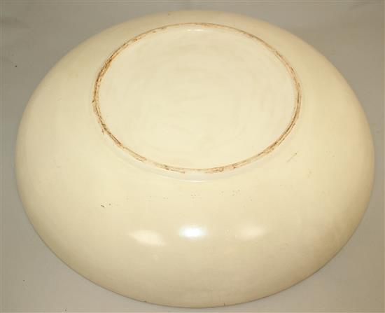 A Japanese Satsuma pottery charger, Meiji period, 45.5cm